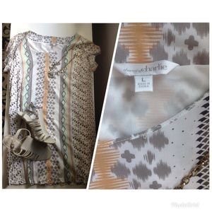 Charming Charlie Patterned Mini Dress